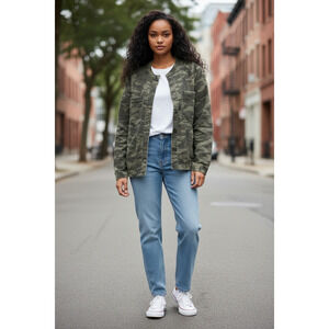 Kut from the Kloth Olive Camo Utility Jacket